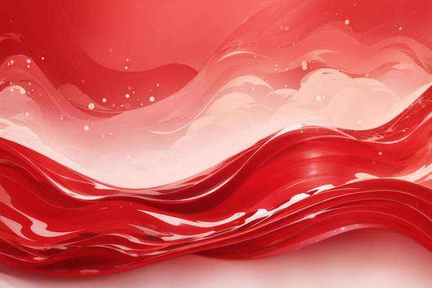 Sfondio rosso astratto con onde