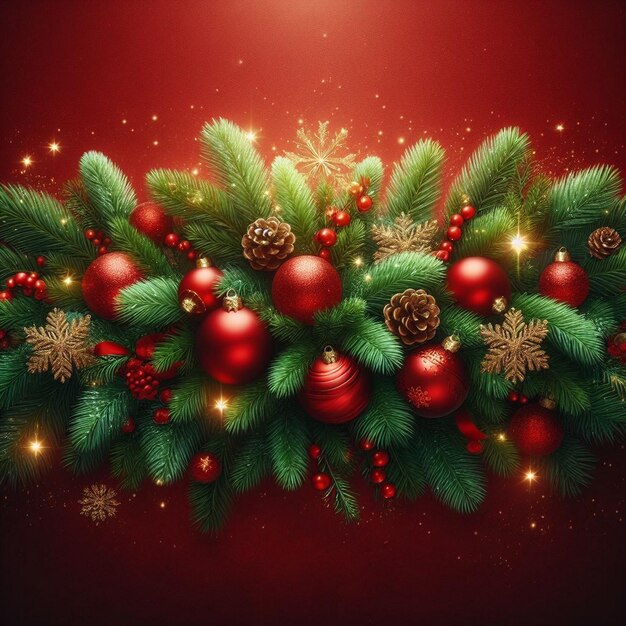 Sfondio rosso decorativo natalizio per testo vuoto Sfondio natazionale per testo