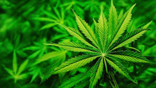 Sfondio verde della marijuana