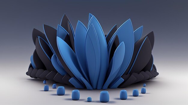 Sfondo 3d blu e nero