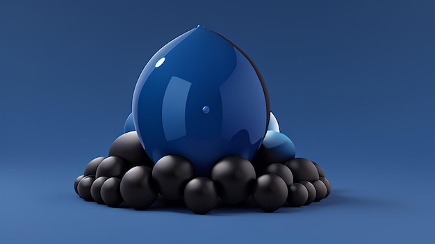 Sfondo 3d blu e nero