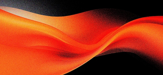 sfondo a gradiente ondulato nero arancione con consistenza di grano e rumore per lo sfondo del banner del poster di intestazione