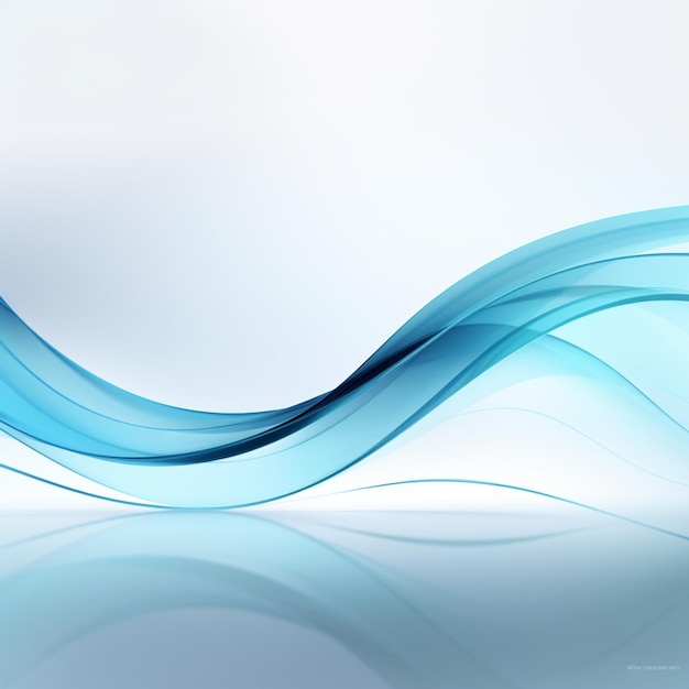 sfondo a onde blu astratto con sfondo bianco generativo ai