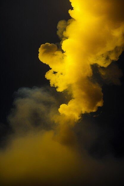 sfondo a silhouette di fumo giallo