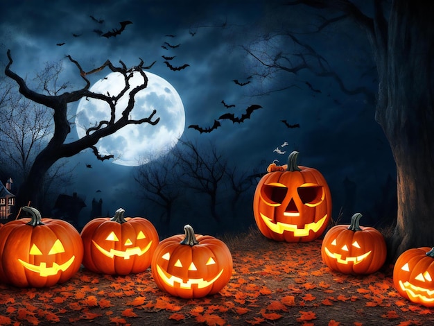 Sfondo a tema Halloween ai generato