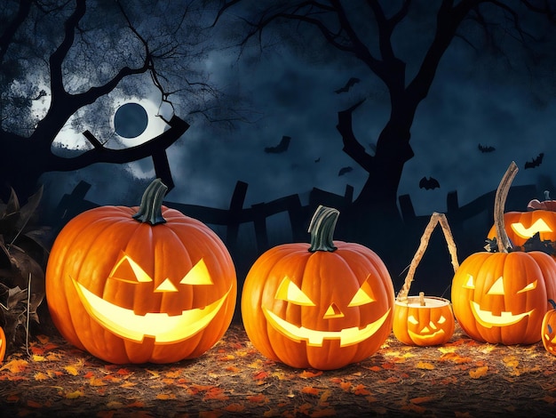 Sfondo a tema Halloween ai generato