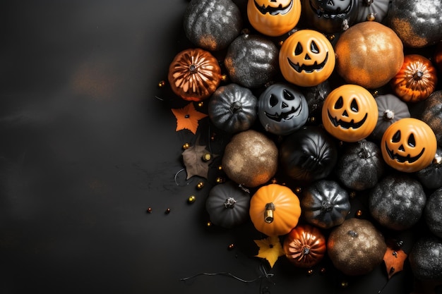 Sfondo a tema Halloween Spettinose delizie stagionali IA generativa