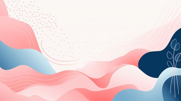 sfondo acquerello astratto a colori piatti nello stile del rosa chiaro e della marina leggera Generative ai