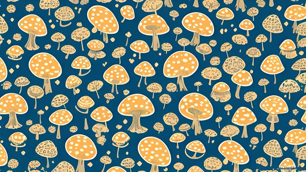 Sfondo artistico unico di funghi