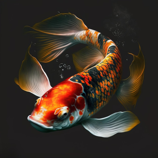 Sfondo asiatico Disegno di sfondo con motivo astratto in stile giapponese orientale con pesci koi decorare