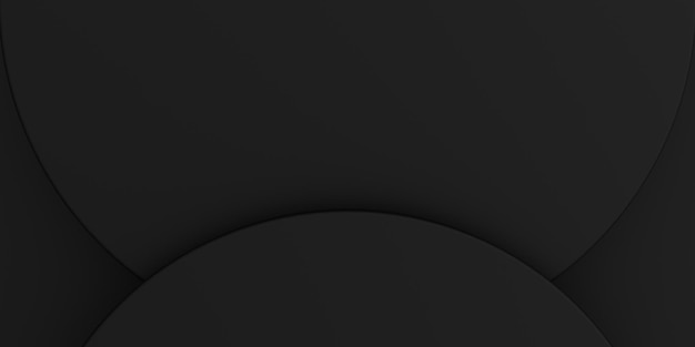 Sfondo astratto a forma di cerchio nero scuro con design moderno minimalista ad alta risoluzione per presentazioni aziendali rendering 3d
