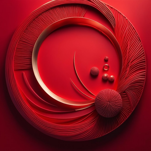 Sfondo astratto a forma di cerchio rosso