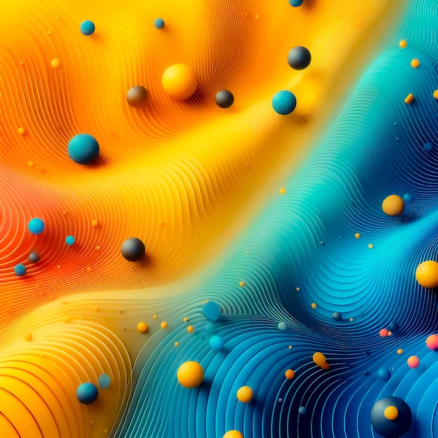 sfondo astratto a gradiente giallo e blu 3D colorato