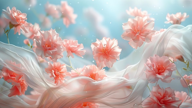 sfondo astratto a ondata di fiori