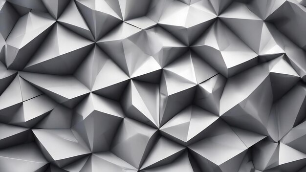 Sfondo astratto bianco e grigio stile di arte poligonale geometria tessuto futuristico