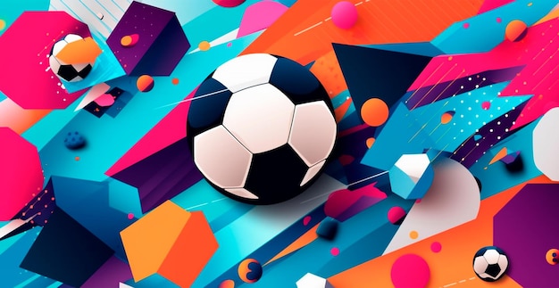 Sfondo astratto calcio sport pallone da calcio AI immagine generata