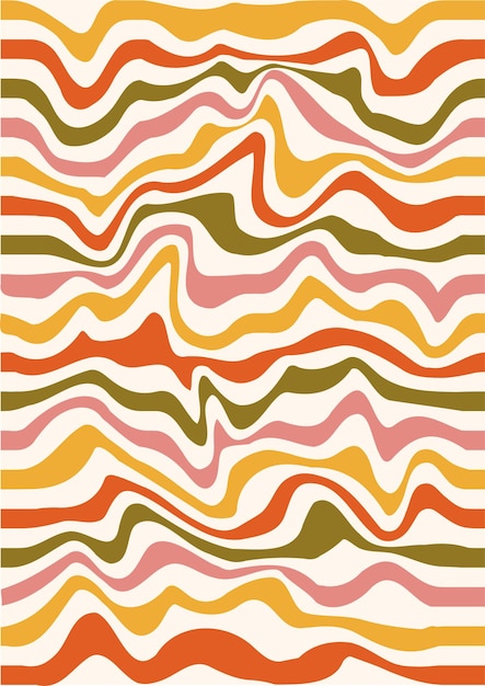 sfondo astratto con linee ondulate di colori arancione e beige