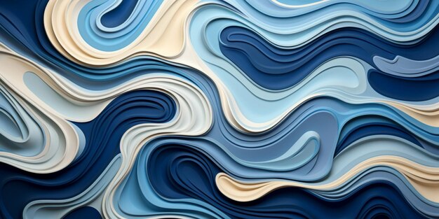 sfondo astratto con morbide linee curve nei toni del beige e del blu