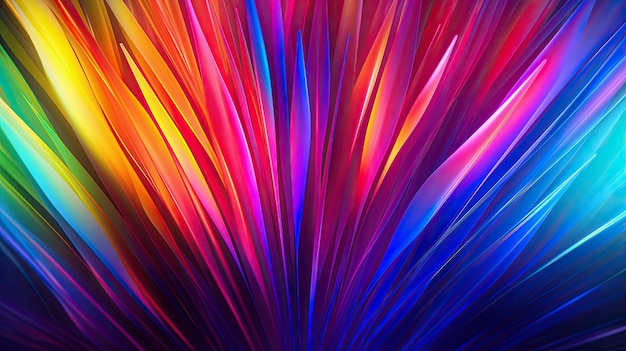 Sfondo astratto con spettro colorato arcobaleno felice colori vivaci carta da parati banner IA generativa