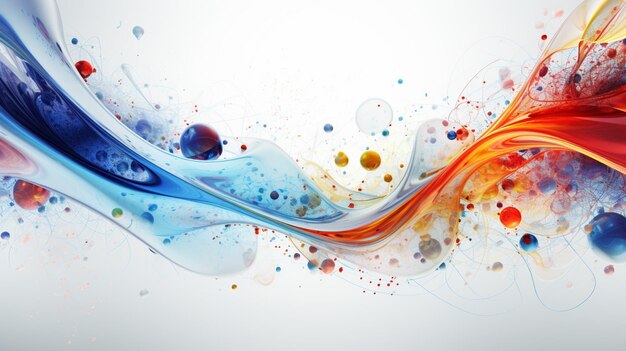 sfondo astratto dai colori vivaci con una varietà di bolle e bolle generative ai