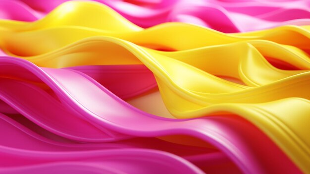 Sfondo astratto di colore giallo e rosa Linee di bagliore diffuse Rendering 3d