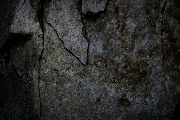 Sfondo astratto di pietra grigio scuro naturale o dettagli alti di roccia