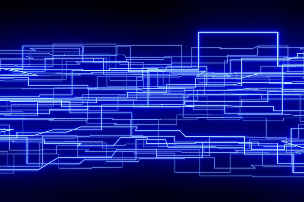 Sfondo astratto digitale. Rendering 3D.