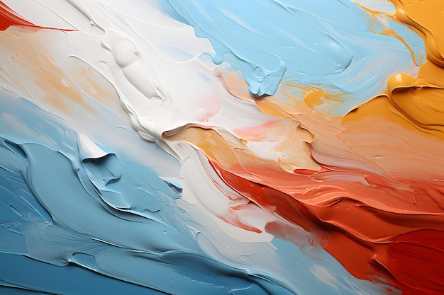 Sfondo astratto dipinto ad olio Olio su tela texture Trama colorata Frammento di opera d'arte Pennellate di vernice