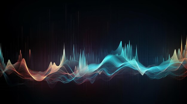 Sfondo astratto equalizzatore musicale Illustrazione AI GenerativexA