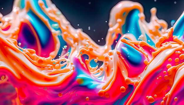Sfondo astratto fluido ondulato Linee liquide flusso vortice Texture gel artistico