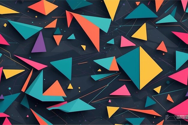sfondo astratto geometrico vettoriale con triangoli e linee