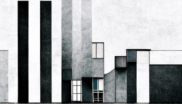 Sfondo astratto in stile Bauhaus Design estetico alla moda dell'architettura Bauhaus Arte digitale