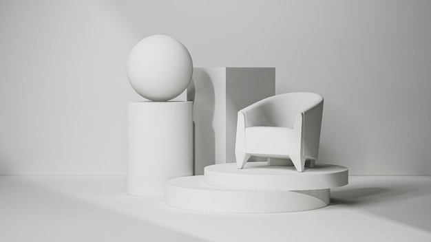 Sfondo astratto mock up scena con forma geometrica del podio per la visualizzazione del prodotto rendering 3D