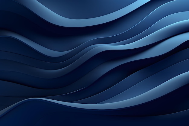 sfondo astratto onda ondulata blu scuro con linee design AI generare