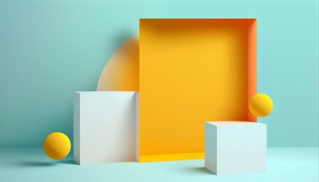 Sfondo astratto piatto e minimo con spazio per l'immagine e il testo del prodotto. presentazione del prodotto 3d