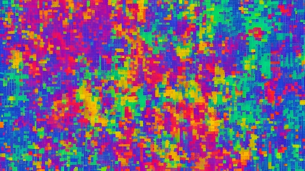 Sfondo astratto Pixel Fusion una miscela giocosa di elementi pixelati in vari colori