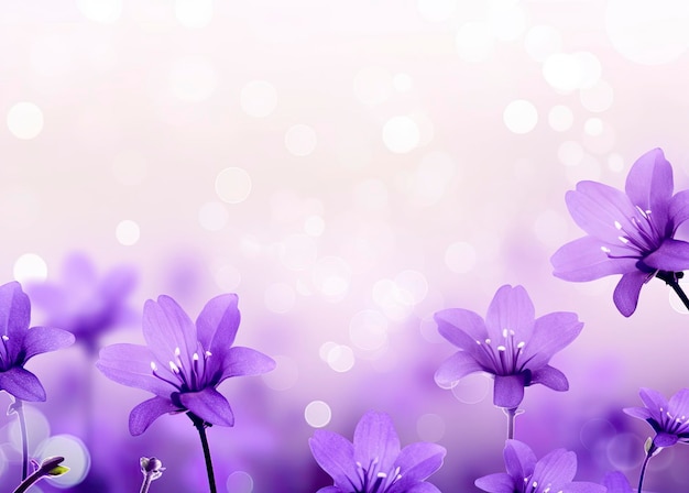 Sfondo astratto primaverile con fiori viola