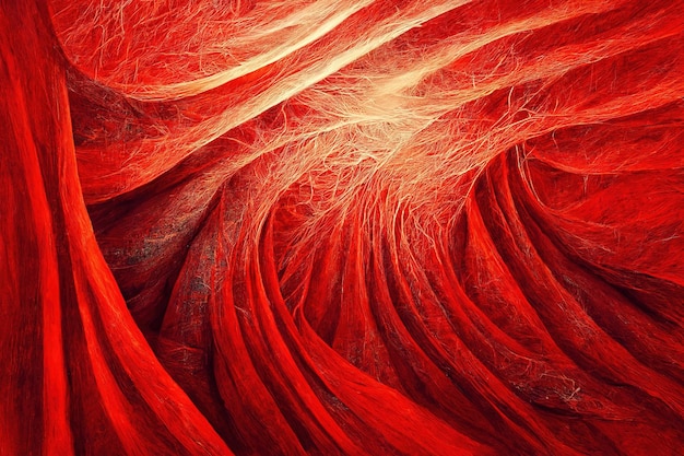 sfondo astratto rosso, sfondo del desktop, sfondo ondulato, illustrazione astratta