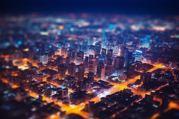 sfondo astratto sfocato vista aerea della città