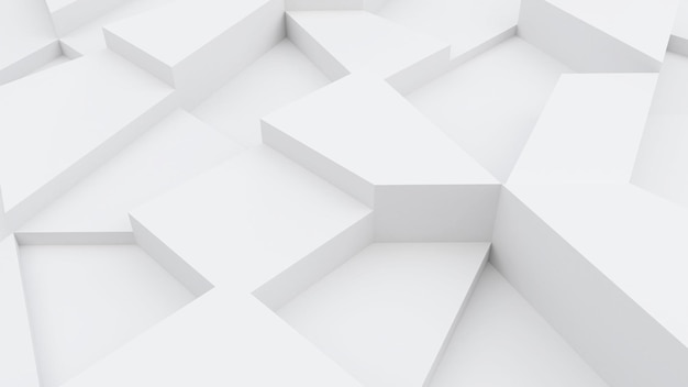 Sfondo astratto sfondo bianco rettangolare geometrico rendering 3d