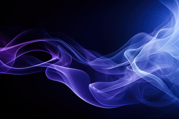Sfondo astratto sfumato viola blu con effetto bagliore al neon fumo