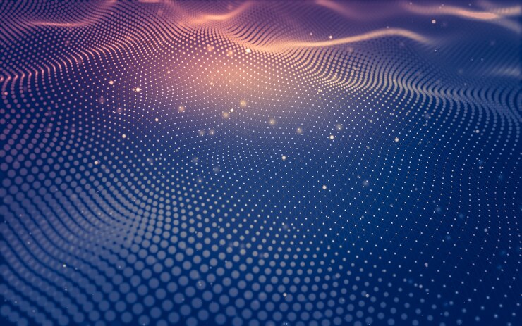 Sfondo astratto Tecnologia delle molecole con forme poligonali, punti e linee di collegamento