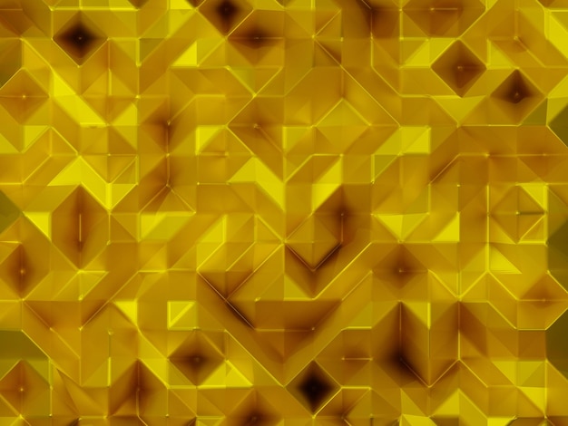 Sfondo astratto triangolo giallo elettrico 3D