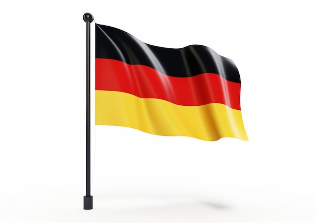 sfondo bianco del vettore di bandiera della Germania