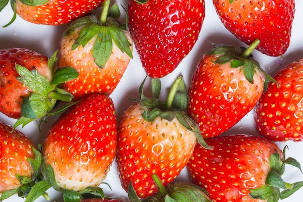 Sfondo bianco di fragola