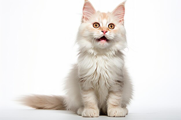 sfondo bianco di gatto