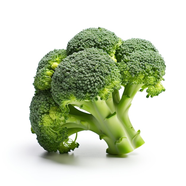 sfondo bianco isolato broccoli freschi