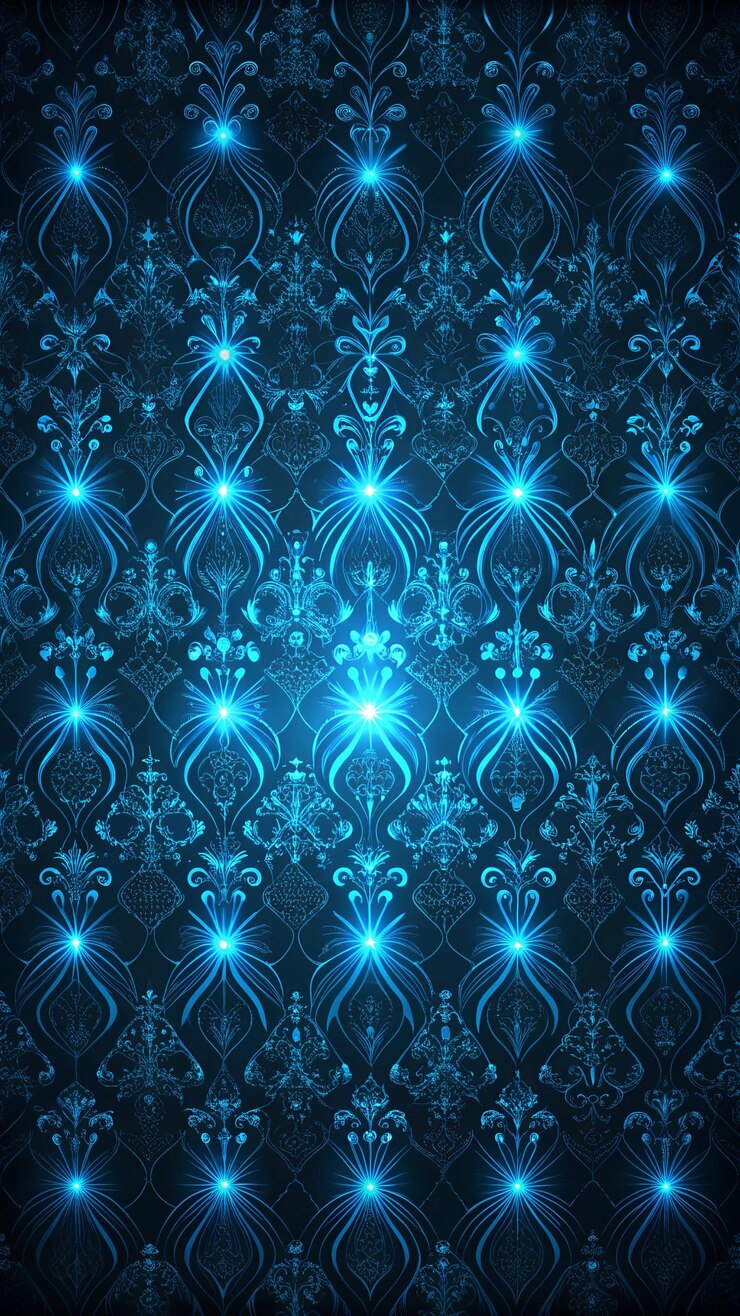 sfondo blu astratto con un disegno di luci decorative