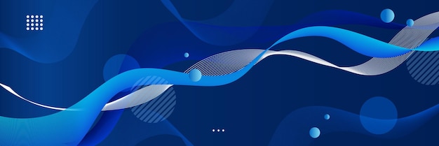 Sfondo blu banner astratto.