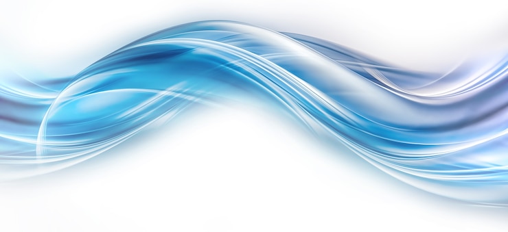 Foto sfondo blu brillante con linee al neon luminose